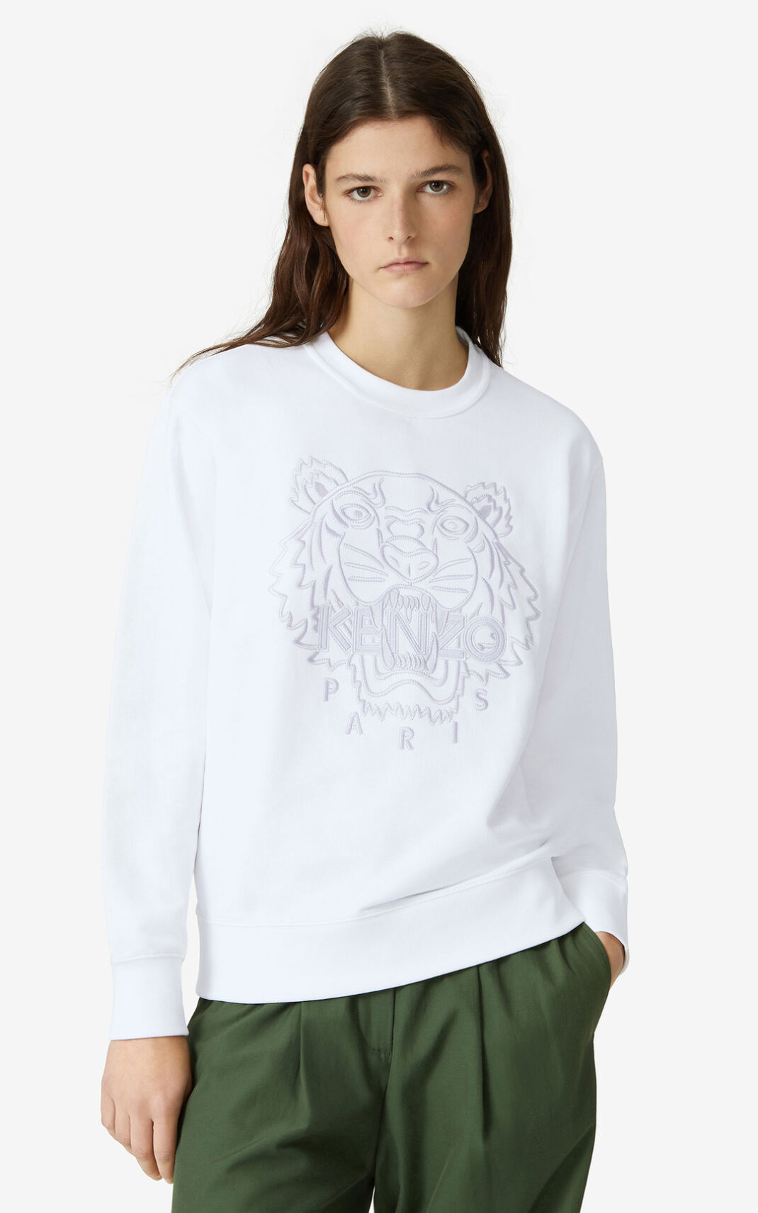 Sweat Kenzo Femme Tiger Blanche PCLUV-7352